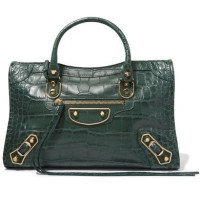 Сумка Balenciaga Metallic Edge с тиснением под крокодила