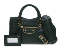 Сумка-мини Balenciaga Metallic Edge с тиснением под крокодила