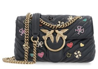 Сумка Pinko Mini Love Bag Puff V Quilt со значками