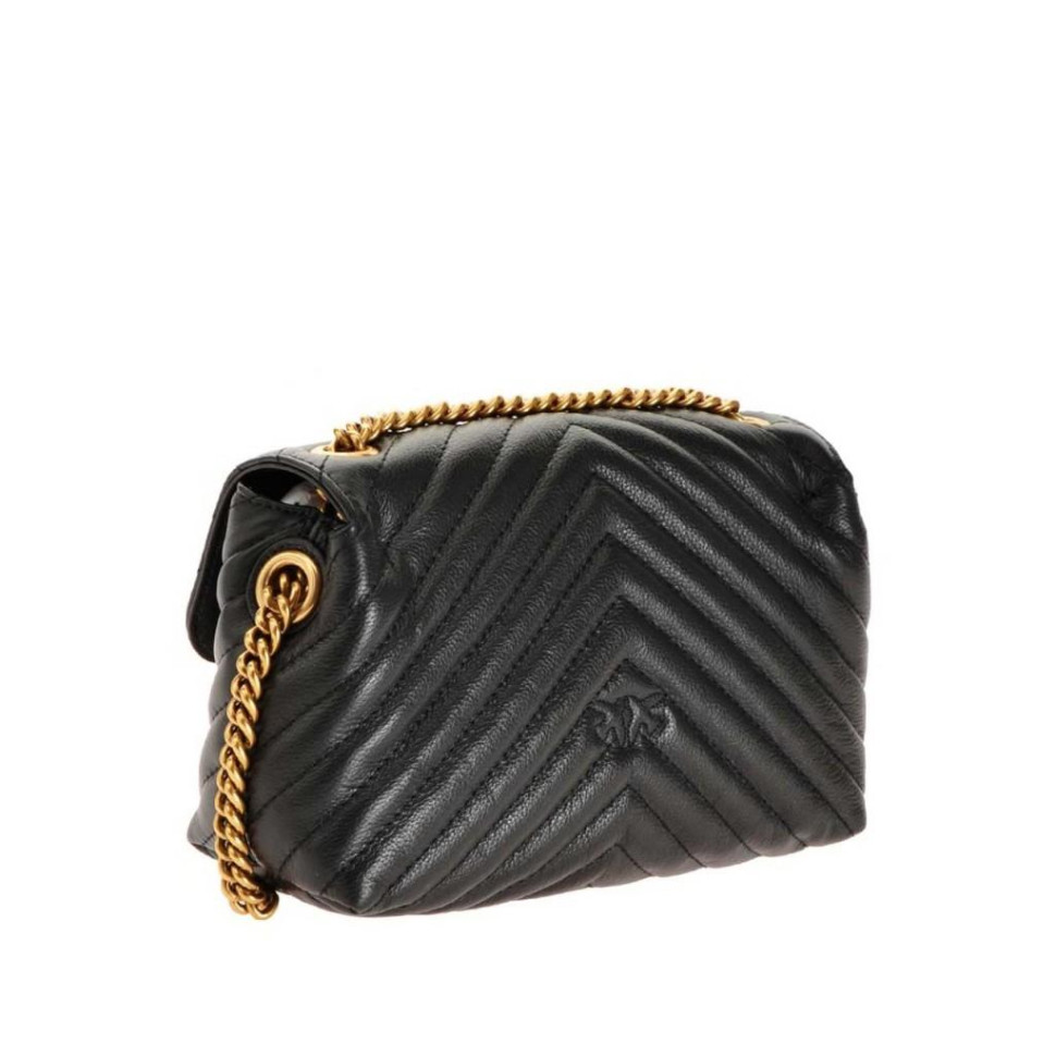 Сумка Pinko Mini Love Bag Puff V Quilt со значками
