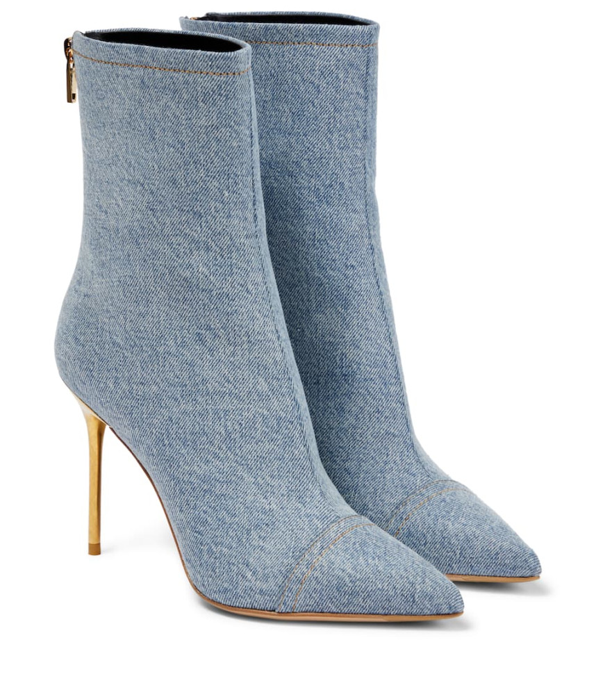 Джинсовые ботильоны Balmain SKYE