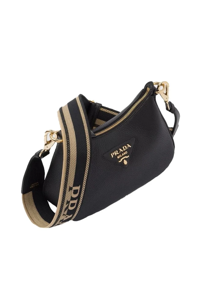 Сумка Prada через плечо с логотипом