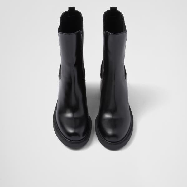 Кожаные ботильоны Prada
