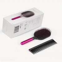 Набор расчесок Dyson щётка + гребень черный/фуксия (Black/Fuxia)