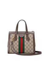 Маленькая сумка-тоут Gucci Ophidia с узором GG