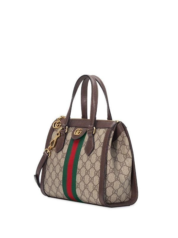 Маленькая сумка-тоут Gucci Ophidia с узором GG