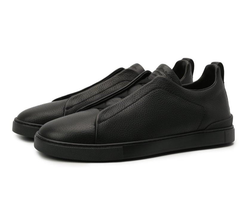 Zegna Кожаные кеды Triple Stitch