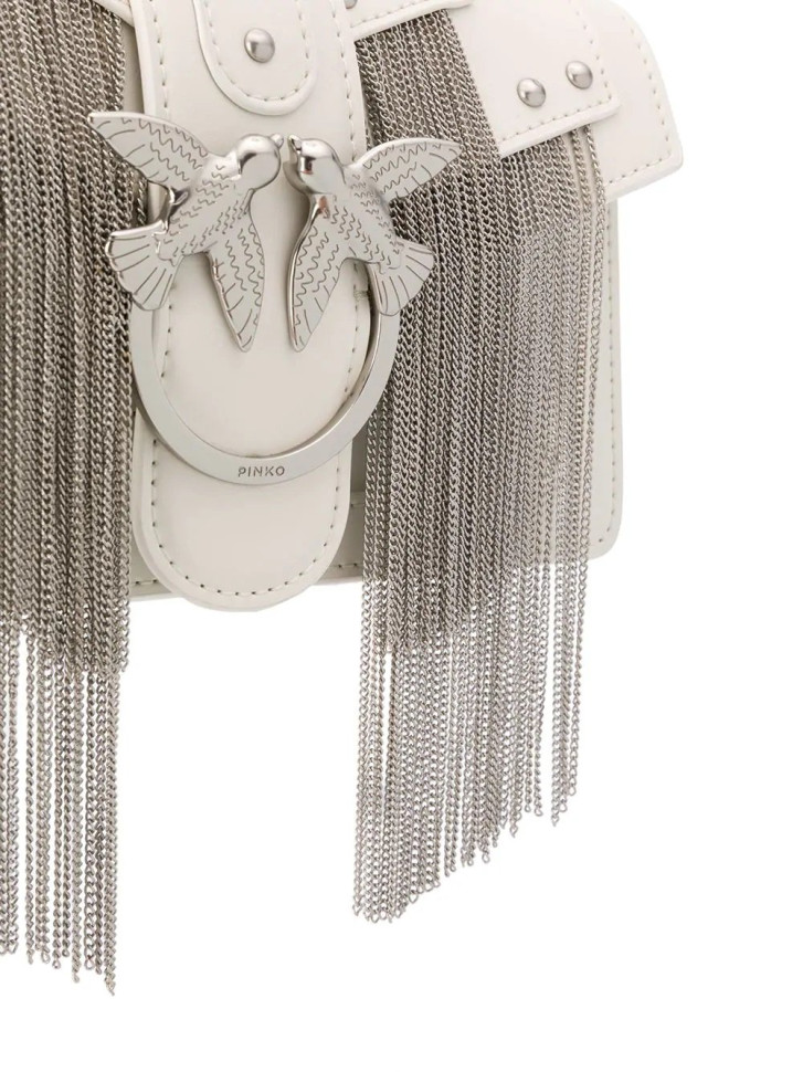 Сумка Pinko через плечо mini Love bag с металической бахромой