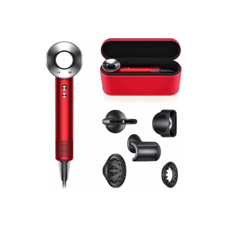 Фен Dyson Supersonic HD08 Красный / Серый с кейсом