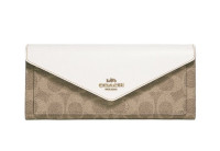 Мягкий кошелек COACH из канваса с цветными блоками