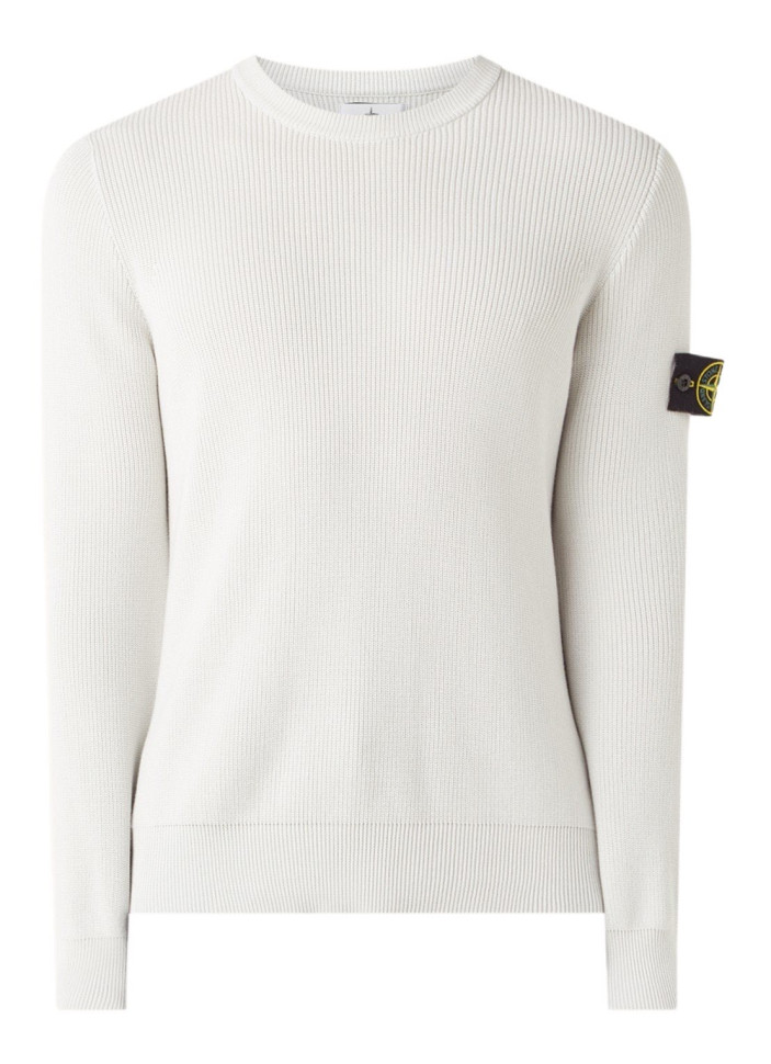 Хлопковый свитер STONE ISLAND в рубчик